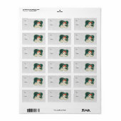 Retro Snowman Gift Tags Adressaufkleber (Vorne)