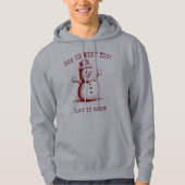 Retro Snowman Hoodie - Vintag Halftone Burgundy (Vorderseite)