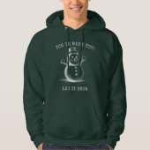 Retro Snowman Hoodie - Vintag Halftone White (Vorderseite)