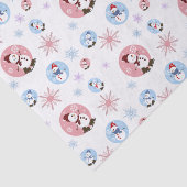 Retro-Snowman mit Schneeflocken-Papierpapier Seidenpapier (Ausschnitt)