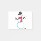 Retro Snowman Niedlich White Christmas Snowmen Post-it Klebezettel (Vorderseite)