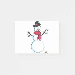 Retro Snowman Niedlich White Christmas Snowmen Post-it Klebezettel