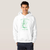 Retro Snowman - Vintages Halftone Green Design Hoodie (Vorne ganz)