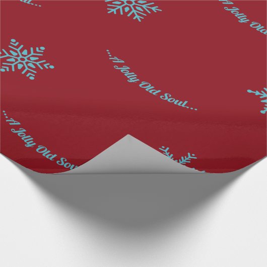 Retro - Snowman Wrapping Paper Geschenkpapier (Ecke)