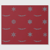 Retro - Snowman Wrapping Paper Geschenkpapier (Flach)