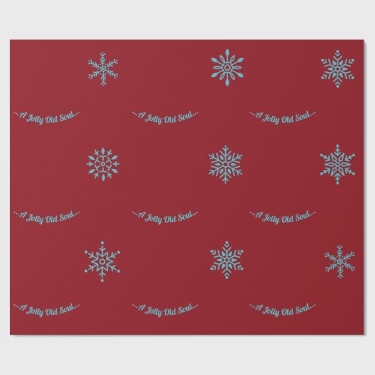 Retro - Snowman Wrapping Paper Geschenkpapier (Flach)