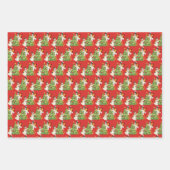 Retro Snowmen Dekorieren Baum für Weihnachten Geschenkpapier Set (Vorderseite 2)