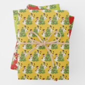 Retro Snowmen Dekorieren Baum für Weihnachten Geschenkpapier Set (Beispiel)