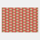 Retro Snowmen Geschenkpapier Set (Vorderseite 2)