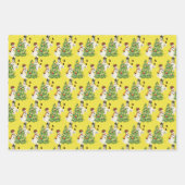 Retro Snowmen Geschenkpapier Set (Vorderseite)