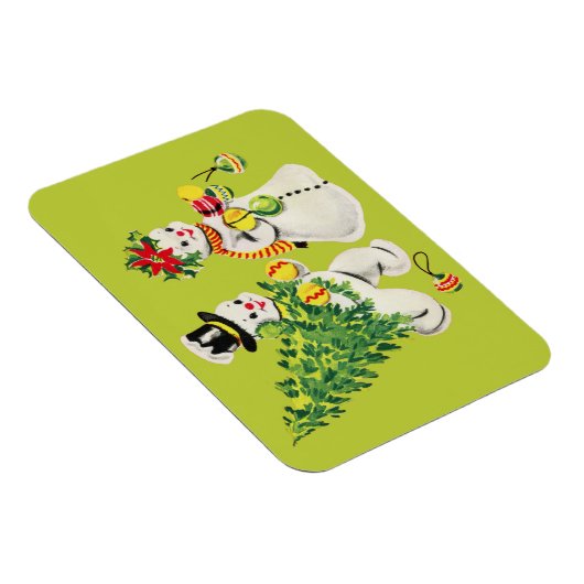 Retro Snowmen Magnet (Rechte Seite)