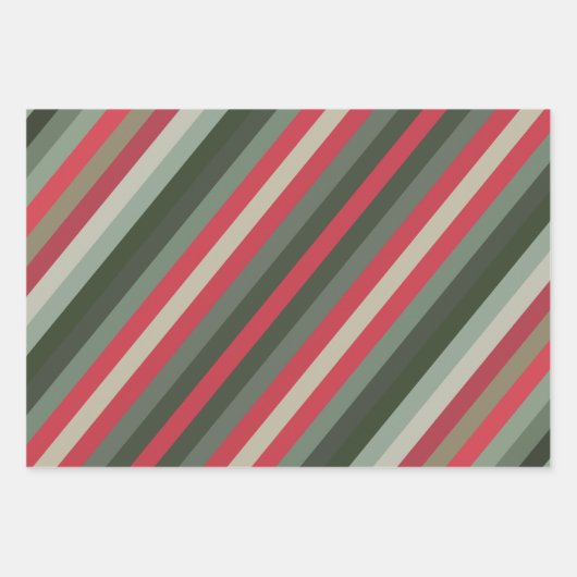 Retro Snowy Weihnachtshäuser Geschenkpapier Set (Vorderseite 2)