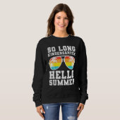 Retro So Long Kindergarten Hallo Sommer Lehrerin S Sweatshirt (Vorne ganz)