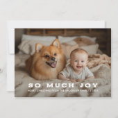 Retro So viel Freude Baby Weihnachten Funny Dog Fo (Vorderseite)