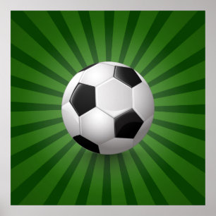 Retro Soccer Ball Plakat