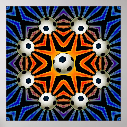 RETRO SOCCER BALL POSTER (Vorne)