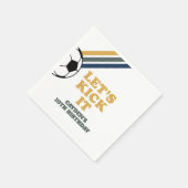 Retro Soccer Birthday Napkins Serviette (Ecke)