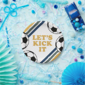 Retro Soccer Birthday Pappteller (Party)