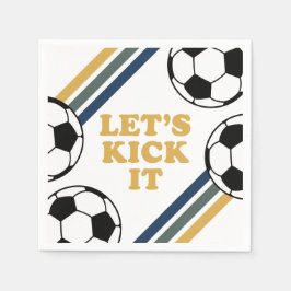 Retro Soccer Birthday Serviette