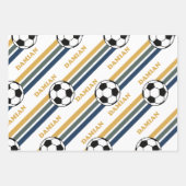 Retro Soccer Damian Geschenkpapier Set (Vorderseite 3)