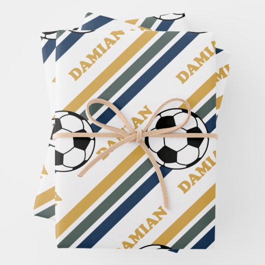 Retro Soccer Damian Geschenkpapier Set (Beispiel)