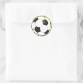 Retro SOCCER dekoratives Sticker-Siegel Runder Aufkleber (Tasche)