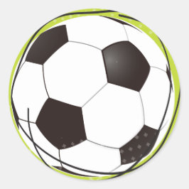 Retro SOCCER dekoratives Sticker-Siegel Runder Aufkleber