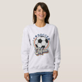 Retro Soccer Mama Personalisiert Soccer Sweatshirt (Vorne ganz)
