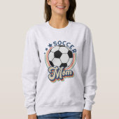 Retro Soccer Mama Personalisiert Soccer Sweatshirt (Vorderseite)