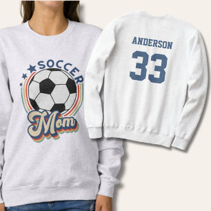 Retro Soccer Mama Personalisiert Soccer Sweatshirt