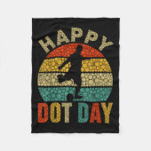 Retro Soccer Player Polka Dot Art Student Happy Do Fleecedecke (Vorderseite)