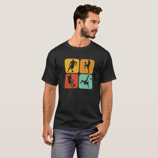 Retro Soccer Players I Aesthetic I Soccer T-Shirt (Vorne ganz)