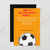 Retro-SOCCER Themed Bar Bat Mitzvah Party-Karte Einladung (Vorne/Hinten)