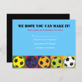 Retro SOCCER Themed Bar Bat Mitzvah Reply Card RSVP Karte (Vorne/Hinten)