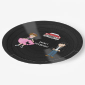 Retro Sock Hop Geburtstagsparty Pappteller (Schrägansicht)