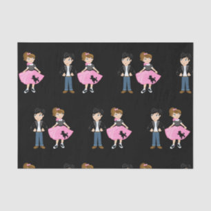 Retro Sock Hop Geburtstagsparty Seidenpapier