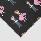 Retro Sock Hop Geburtstagsparty Seidenpapier (Ausschnitt)