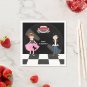 Retro Sock Hop Geburtstagsparty Serviette (Beispiel)