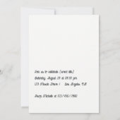 Retro Sock Hop Party Einladung (Rückseite)