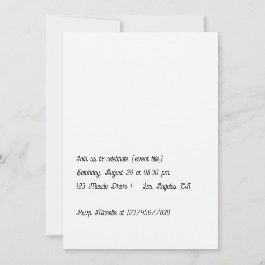 Retro Sock Hop Party Einladung (Rückseite)