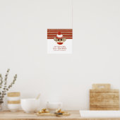 Retro Sock Monkey w Strumpf Cap Baby Geschenke Poster (Küche)
