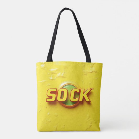 Retro "SOCK" Tote Bag - Bold Streetwear Vibes Tasche (Rückseite)