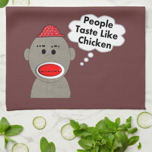 Retro Socken-Affe-Geschirrtücher Küchentuch (Gefaltet)