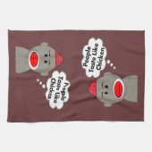 Retro Socken-Affe-Geschirrtücher Küchentuch (Horizontal)