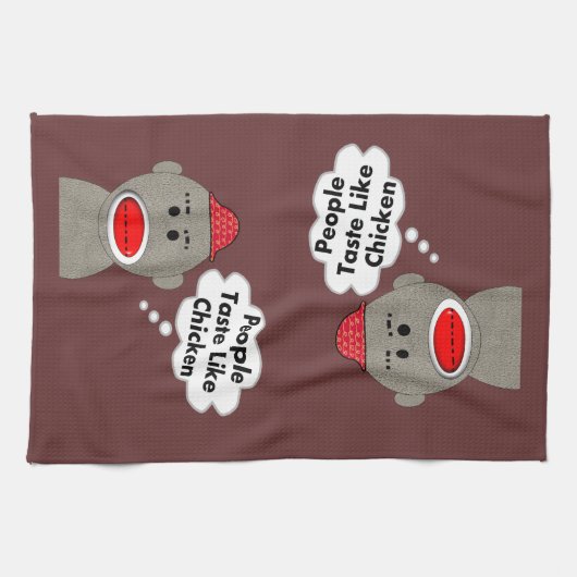 Retro Socken-Affe-Geschirrtücher Küchentuch (Horizontal)