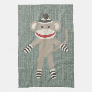 Retro Socken-Affe Handtuch