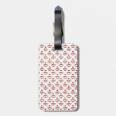 Retro Socken-Affe-Muster Gepäckanhänger (Rückseite vertikal)