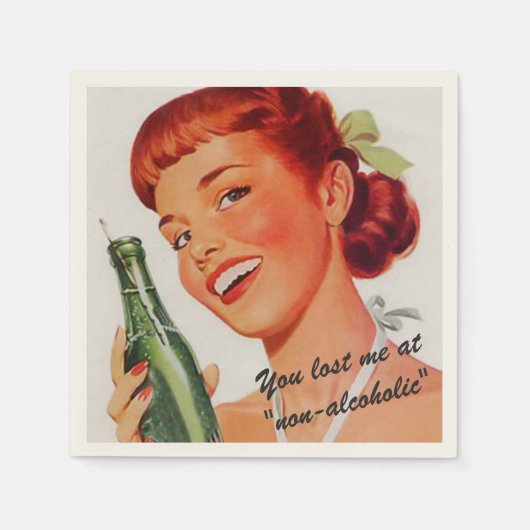 Retro Soda Ad Joke Serviette (Vorderseite)