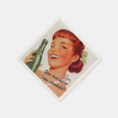 Retro Soda Ad Joke Serviette (Ecke)