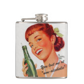 Retro Soda-Anzeigen-Witz Flachmann (Vorderseite)